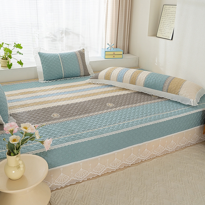 91家纺网 家纺一手货源 找家纺 冬然 2024新款全棉防滑榻榻米垫子炕垫纯棉床盖夹棉床单纯棉床单格调生活