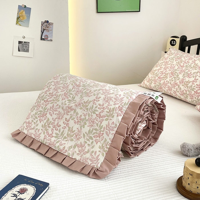 91家纺网 家纺一手货源 找家纺 （总）汣沐生活 2025款A类针织棉双层纱夏凉被百分百新疆棉花填充空调被夏凉被四件套