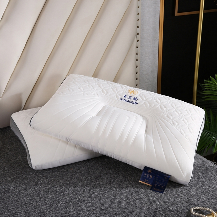 91家纺网 家纺一手货源 找家纺 （总）鼎晟纺 2025新款针织棉全棉太空舱乳胶枕成人枕头学生枕芯