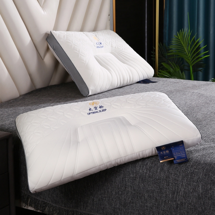 91家纺网 家纺一手货源 找家纺 （总）鼎晟纺 2025新款针织棉全棉太空舱乳胶枕成人枕头学生枕芯