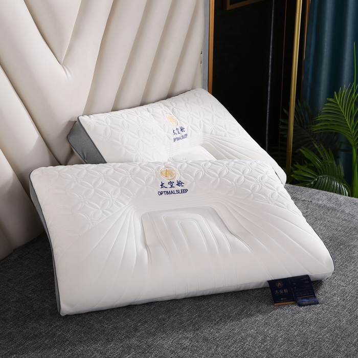 91家纺网 家纺一手货源 找家纺 （总）鼎晟纺 2025新款针织棉全棉太空舱乳胶枕成人枕头学生枕芯