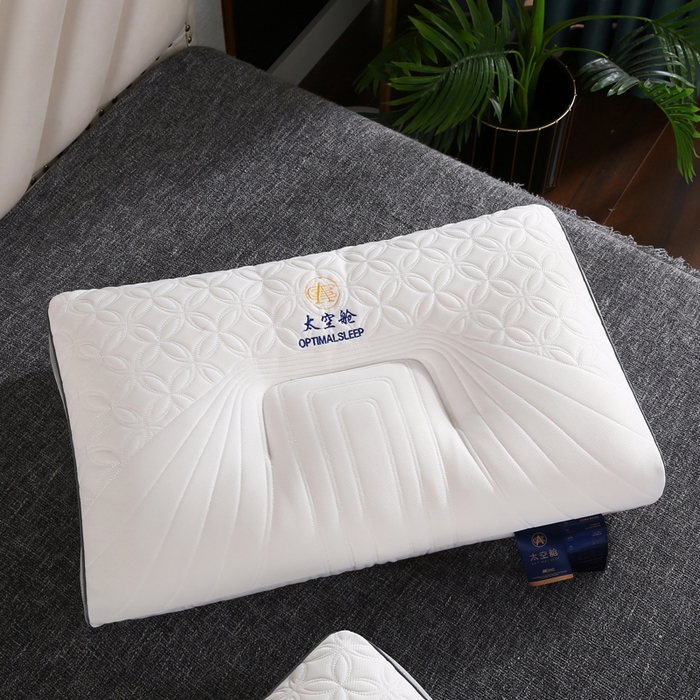 91家纺网 家纺一手货源 找家纺 （总）鼎晟纺 2025新款针织棉全棉太空舱乳胶枕成人枕头学生枕芯