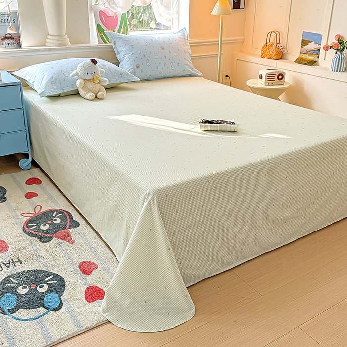 91家纺网 家纺一手货源 找家纺 卡普纯棉全棉四件套13070喷气床单款床笠款三件套 阳台候鸟