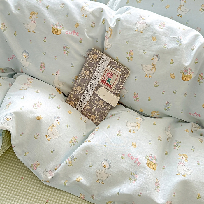 91家纺网 家纺一手货源 找家纺 卡普纯棉全棉四件套13070喷气床单款床笠款三件套 阳台候鸟