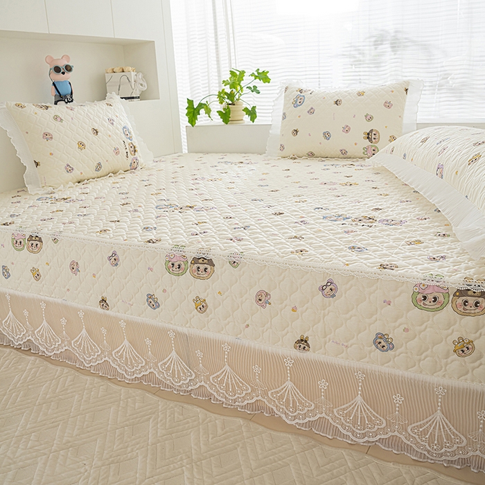 91家纺网 家纺一手货源 找家纺 冬然 2024新款全棉防滑榻榻米垫子炕垫纯棉床盖夹棉床单纯棉床单拉布布