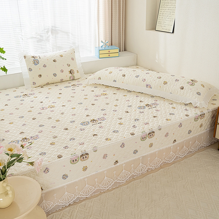 91家纺网 家纺一手货源 找家纺 冬然 2024新款全棉防滑榻榻米垫子炕垫纯棉床盖夹棉床单纯棉床单拉布布