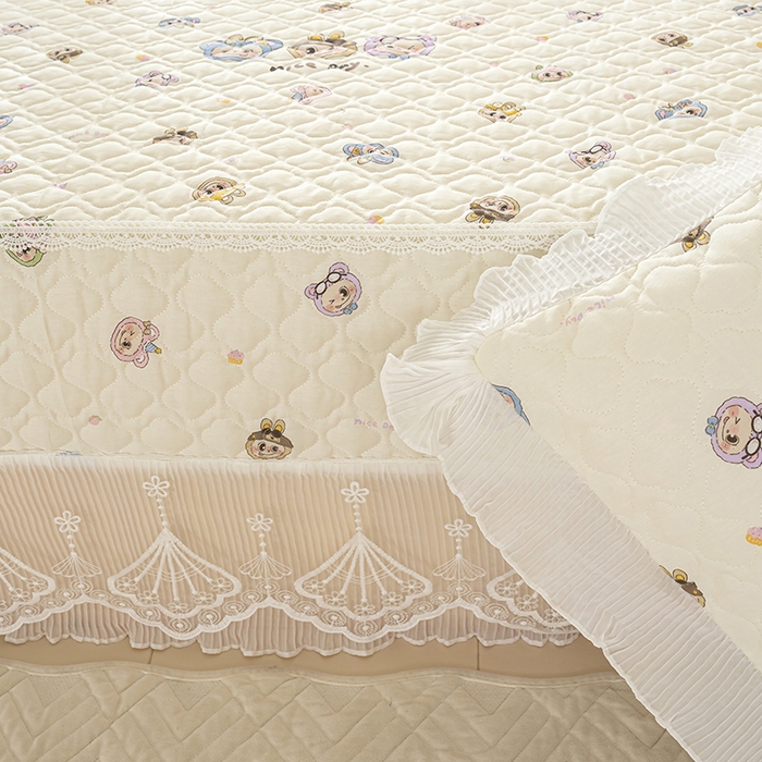 91家纺网 家纺一手货源 找家纺 冬然 2024新款全棉防滑榻榻米垫子炕垫纯棉床盖夹棉床单纯棉床单拉布布