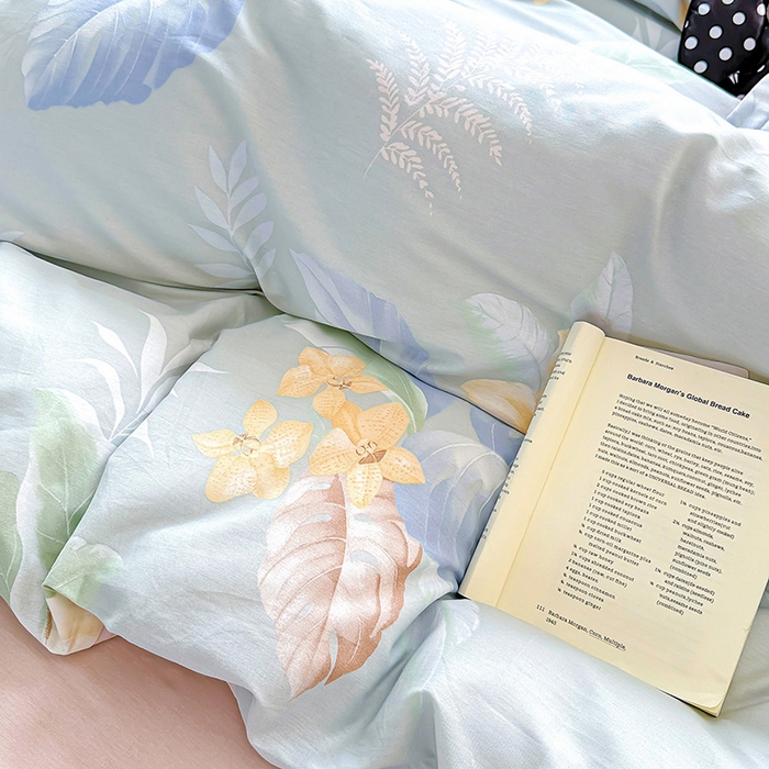 91家纺网 家纺一手货源 找家纺 卡普纯棉全棉四件套13070喷气床单款床笠款三件套 紫夜倾城