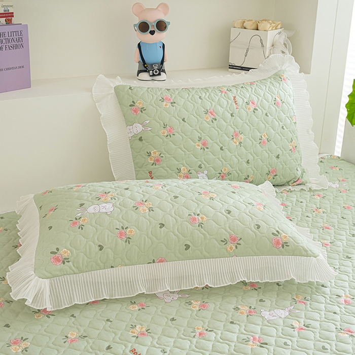 91家纺网 家纺一手货源 找家纺 冬然 2024新款全棉防滑榻榻米垫子炕垫纯棉床盖夹棉床单纯棉床单田园时光