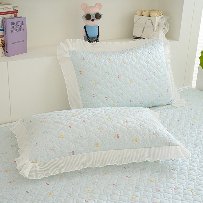 91家纺网 家纺一手货源 找家纺 冬然 2024新款全棉防滑榻榻米垫子炕垫纯棉床盖夹棉床单纯棉床单小樱桃