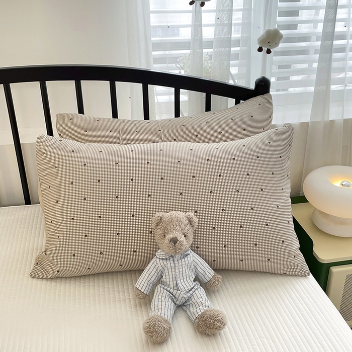 91家纺网 家纺一手货源 找家纺 汣沐生活 2025款A类针织棉双层纱夏凉被百分百新疆棉花填充空调被夏凉被四件套 摩卡小熊