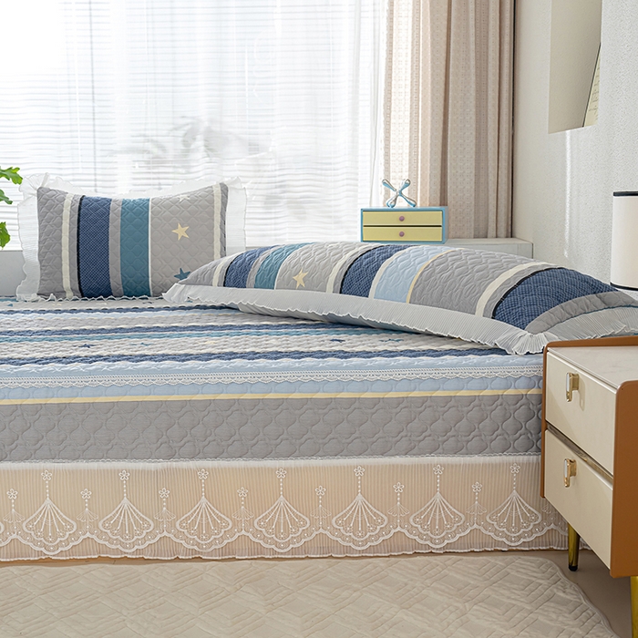 91家纺网 家纺一手货源 找家纺 冬然 2024新款全棉防滑榻榻米垫子炕垫纯棉床盖夹棉床单纯棉床单星光之旅