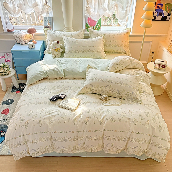 91家纺网 家纺一手货源 找家纺 卡普家居 2025新款全棉13070单品被套 丛草集