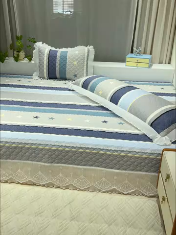 91家纺网 家纺一手货源 找家纺 冬然 2024新款全棉防滑榻榻米垫子炕垫纯棉床盖夹棉床单纯棉床单星光之旅