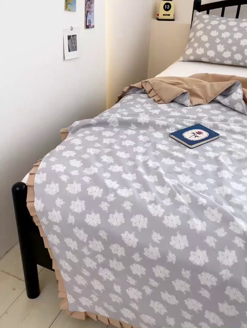 91家纺网 家纺一手货源 找家纺 汣沐生活 2025款A类针织棉双层纱夏凉被百分百新疆棉花填充空调被夏凉被四件套 时宜-咖