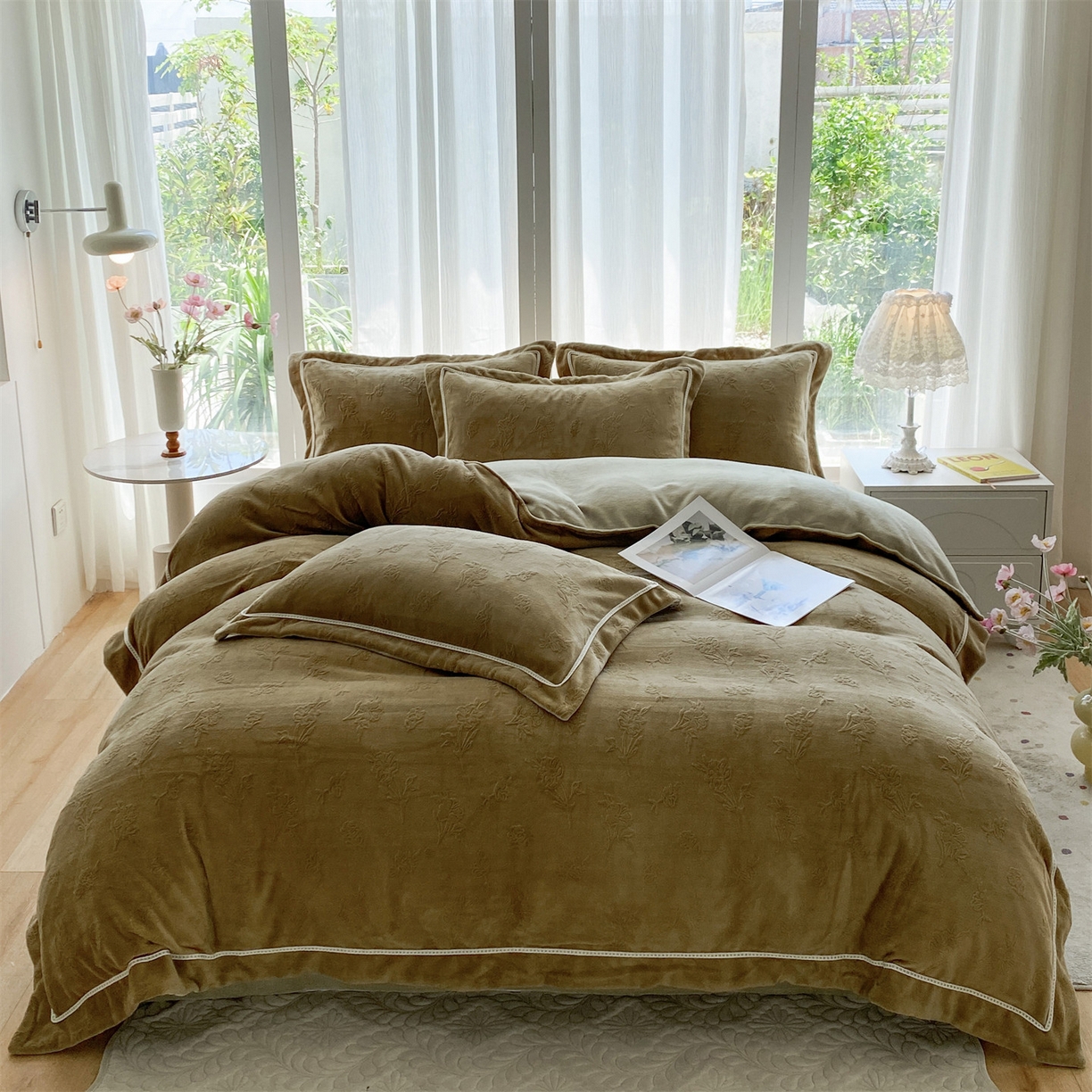 91家纺网 家纺一手货源 找家纺 （总）有间小屋 2025新款全棉纯棉水洗棉单品系列床单单件-单床单