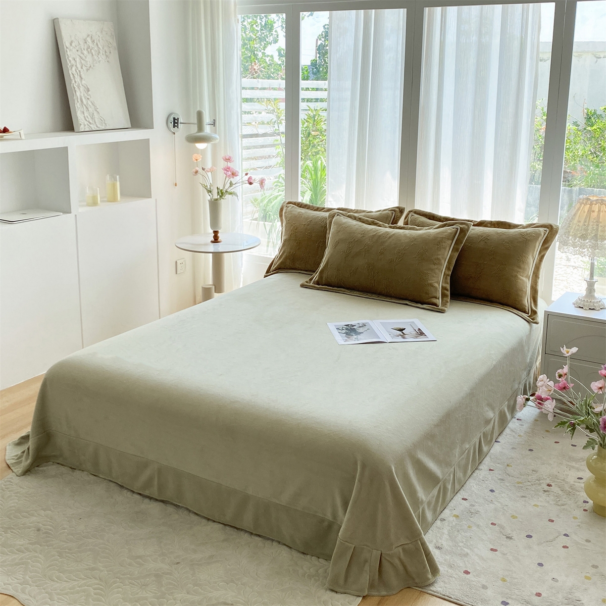 91家纺网 家纺一手货源 找家纺 （总）有间小屋 2025新款A类雕花绒四件套