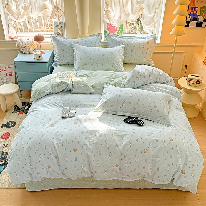 91家纺网 家纺一手货源 找家纺 卡普家居 2025新款全棉13070单品被套 阳台候鸟