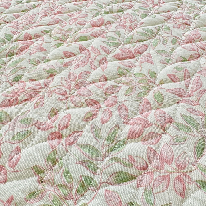 91家纺网 家纺一手货源 找家纺 （总）汣沐生活 2025新款可水洗针织棉印花款夹棉床盖床盖三件套