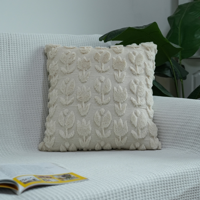 91家纺网 家纺一手货源 找家纺 （总）铭宣家居 2025新款荷兰绒兔绒绣花款抱枕