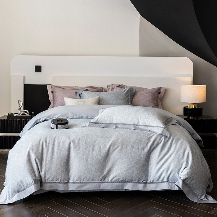 91家纺网 家纺一手货源 找家纺 ONE TWO ONE 121 2025新款高支高密贡缎长绒棉四件套-绮梦 绮梦-蓝