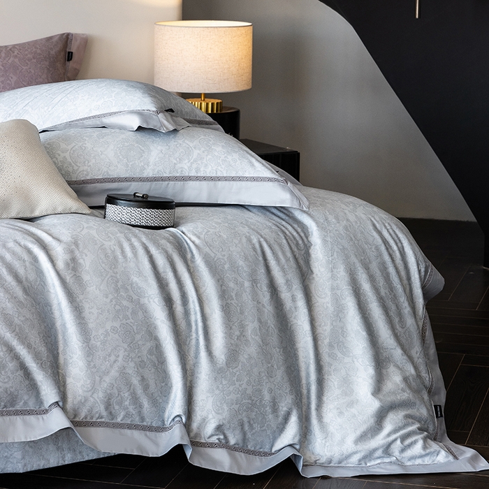 91家纺网 家纺一手货源 找家纺 ONE TWO ONE 121 2025新款高支高密贡缎长绒棉四件套-绮梦 绮梦-蓝