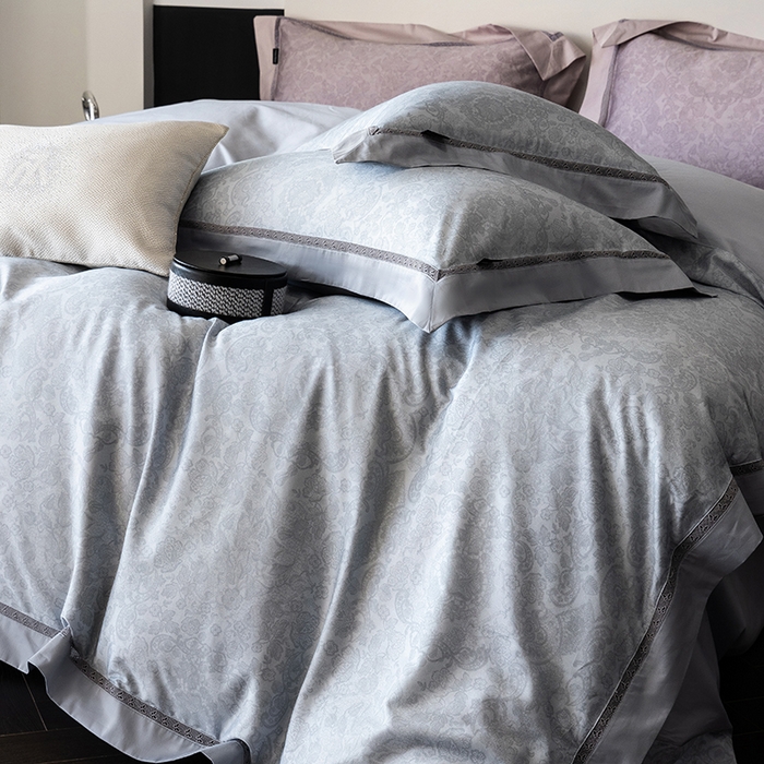 91家纺网 家纺一手货源 找家纺 ONE TWO ONE 121 2025新款高支高密贡缎长绒棉四件套-绮梦 绮梦-蓝