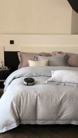 91家纺网 家纺一手货源 找家纺 ONE TWO ONE 121 2025新款高支高密贡缎长绒棉四件套-绮梦 绮梦-蓝