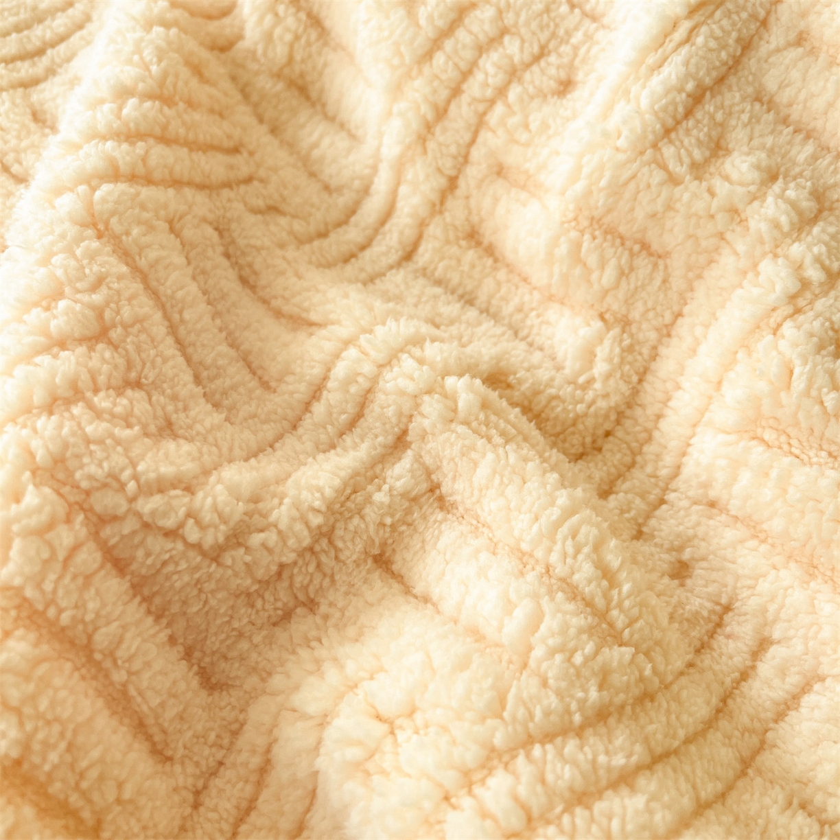 91家纺网 家纺一手货源 找家纺 （总）丝幔家纺 2025新款A类提花舒棉绒毯-饼干花