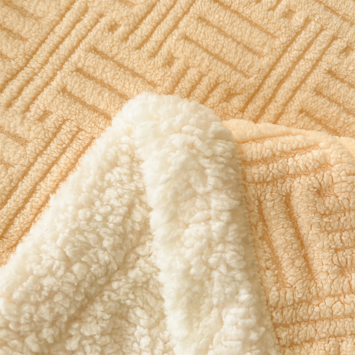 91家纺网 家纺一手货源 找家纺 （总）丝幔家纺 2025新款A类提花舒棉绒毯-饼干花