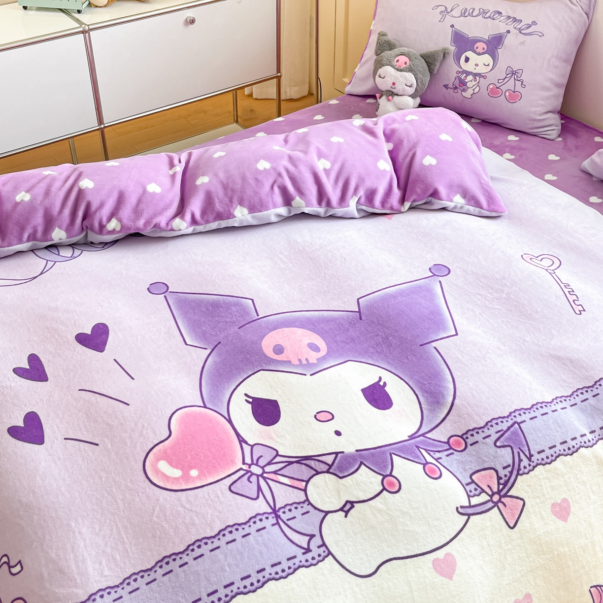 91家纺网 家纺一手货源 找家纺 （总）博雅 2025新款三丽鸥正版授权高克重大版牛奶绒四件套