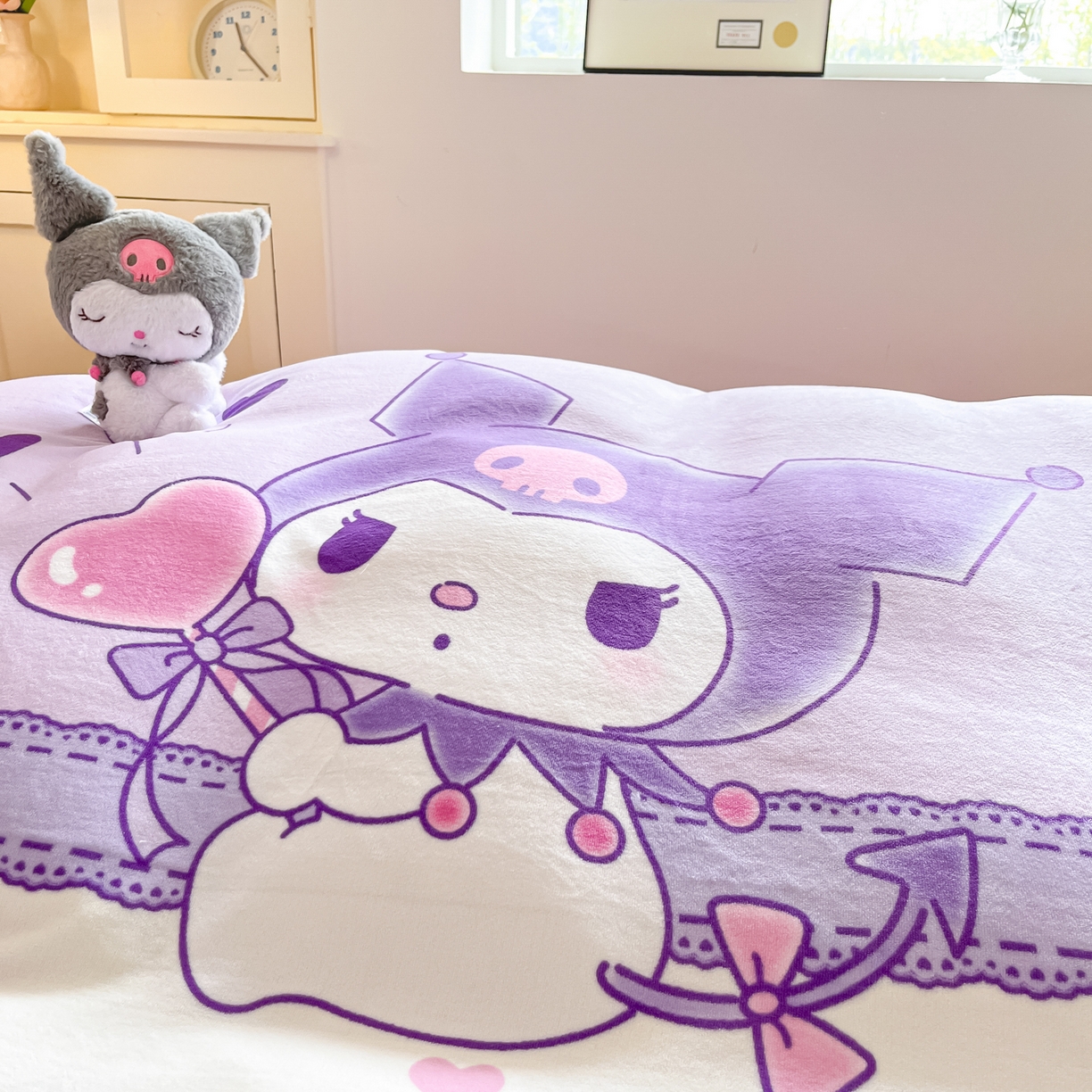 91家纺网 家纺一手货源 找家纺 （总）博雅 2025新款三丽鸥正版授权高克重大版牛奶绒四件套