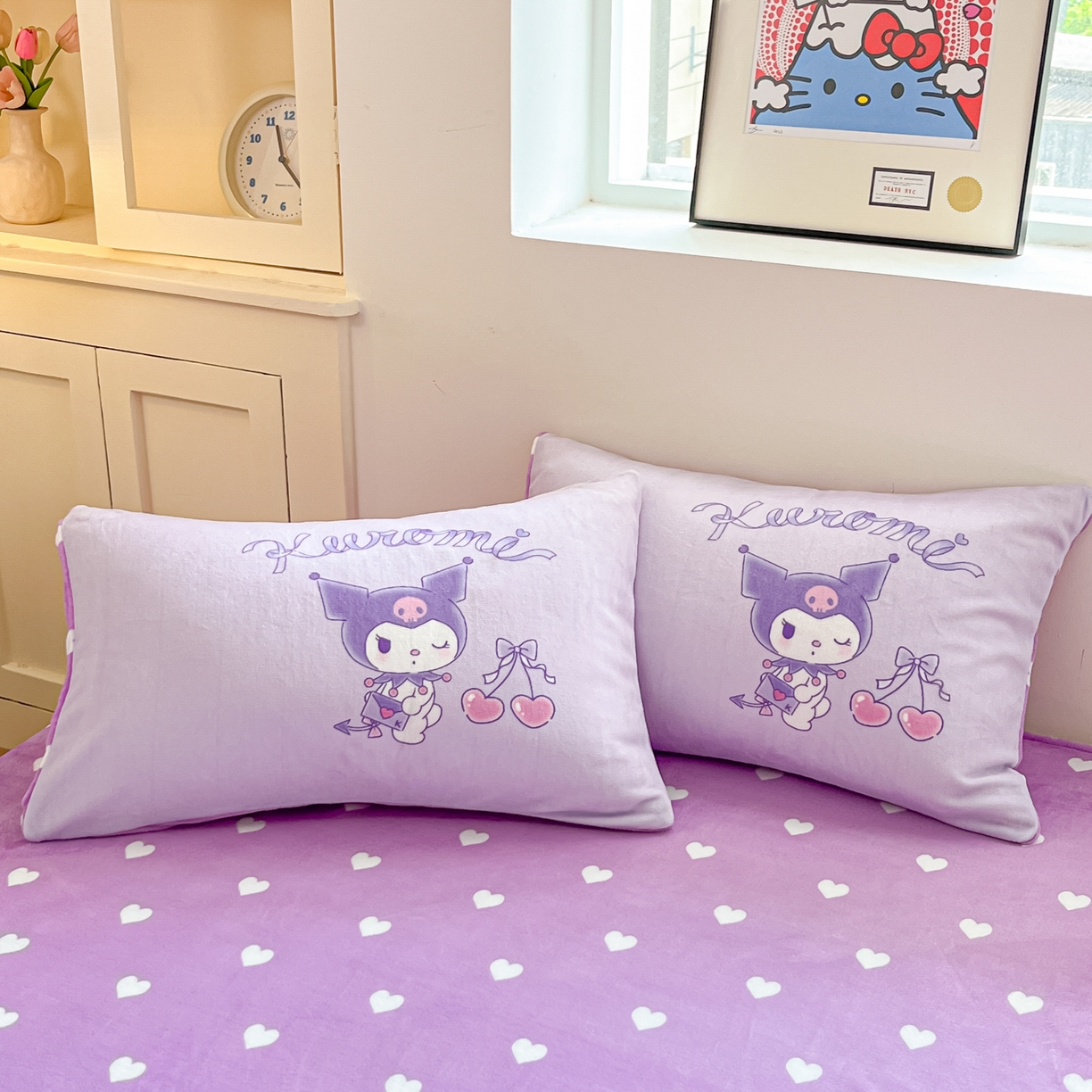 91家纺网 家纺一手货源 找家纺 （总）博雅 2025新款三丽鸥正版授权高克重大版牛奶绒四件套