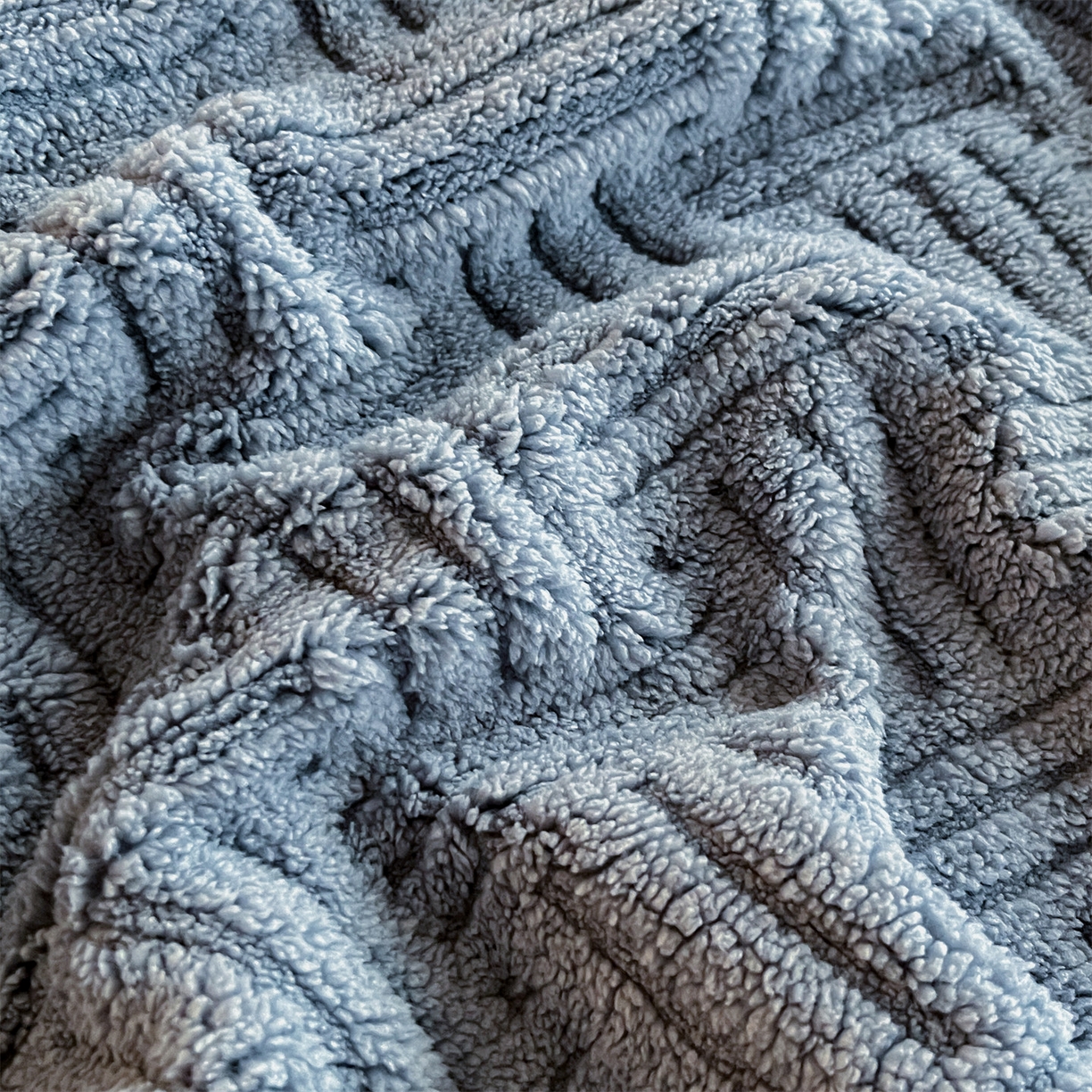 91家纺网 家纺一手货源 找家纺 丝幔家纺 2025新款A类提花舒棉绒毯-饼干花 饼干花-夜色灰