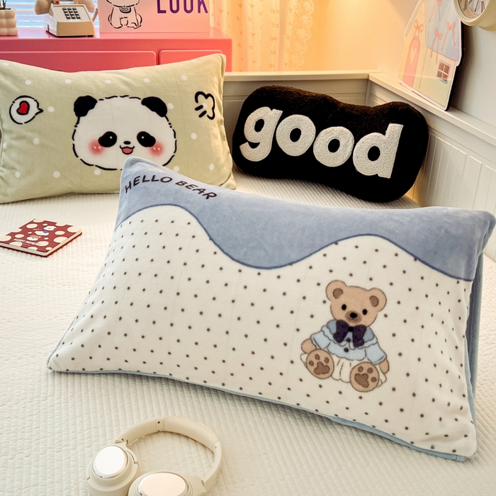 91家纺网 家纺一手货源 找家纺 （总）倾慕家纺 2025新款数码大版牛奶绒单枕套