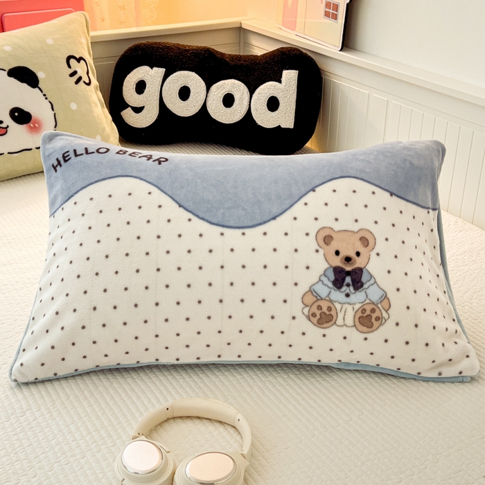 91家纺网 家纺一手货源 找家纺 （总）倾慕家纺 2025新款数码大版牛奶绒单枕套