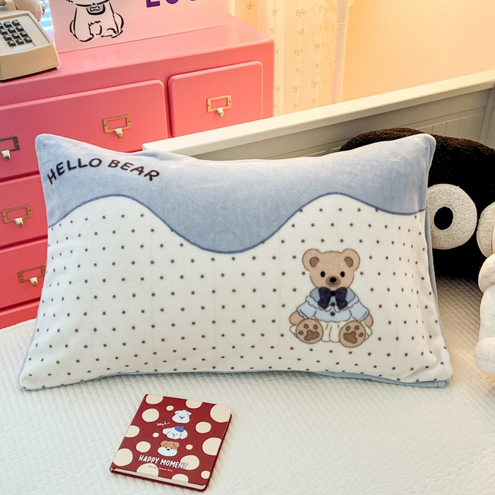 91家纺网 家纺一手货源 找家纺 （总）倾慕家纺 2025新款数码大版牛奶绒单枕套