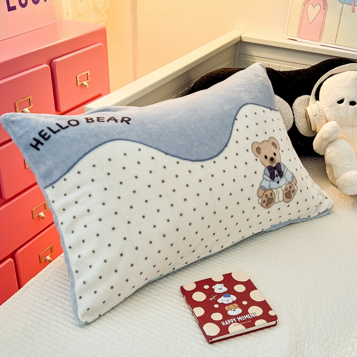 91家纺网 家纺一手货源 找家纺 （总）倾慕家纺 2025新款数码大版牛奶绒单枕套