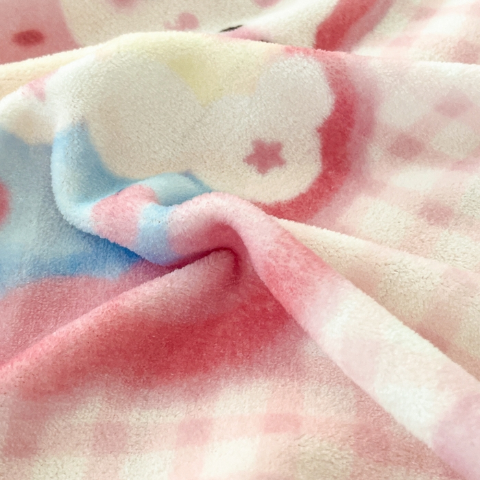 91家纺网 家纺一手货源 找家纺 倾慕家纺 2026新款数码大版牛奶绒单枕套 蛋糕猫咪