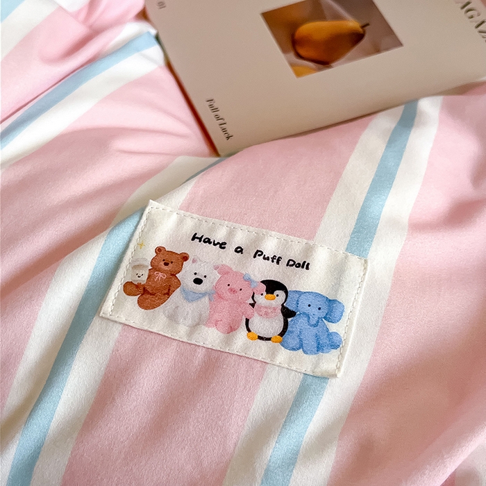 91家纺网 家纺一手货源 找家纺 （总）女子家纺 2025新款秋冬全棉加厚磨毛数码大版四件套-泡芙乐园系列