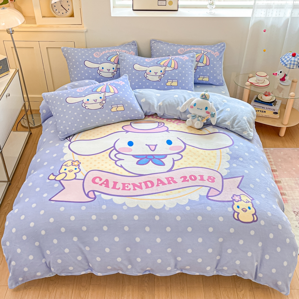 博雅 2025新款三丽鸥正版授权高克重大版牛奶绒四件套 牛奶绒大版-欢乐大耳狗