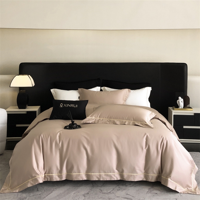 馨蕊家居 2025秋冬新品100S高奢典藏绣花四件套-巴塞罗那 巴塞罗那-典雅咖