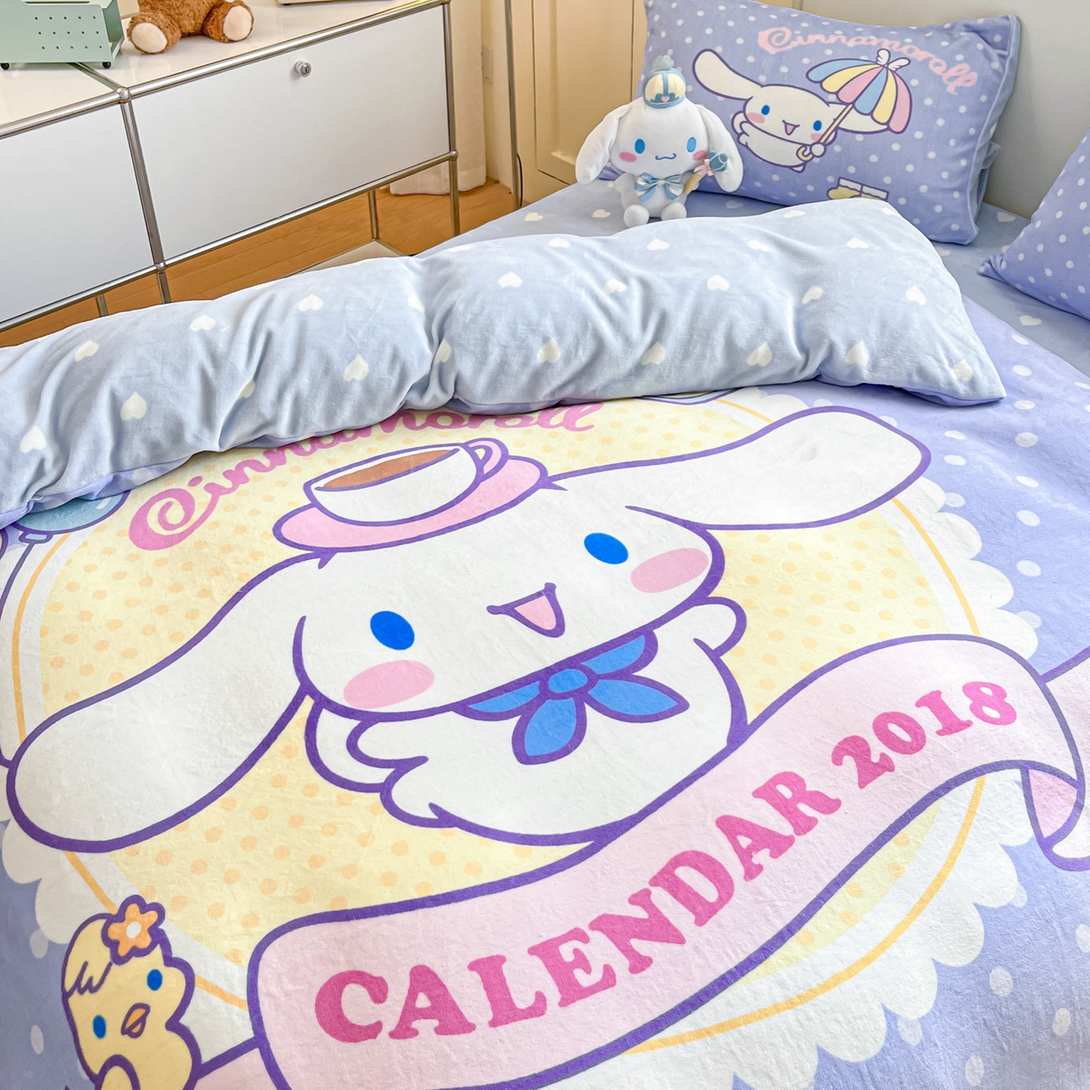 91家纺网 家纺一手货源 找家纺 博雅 2025新款三丽鸥正版授权高克重大版牛奶绒四件套 牛奶绒大版-欢乐大耳狗