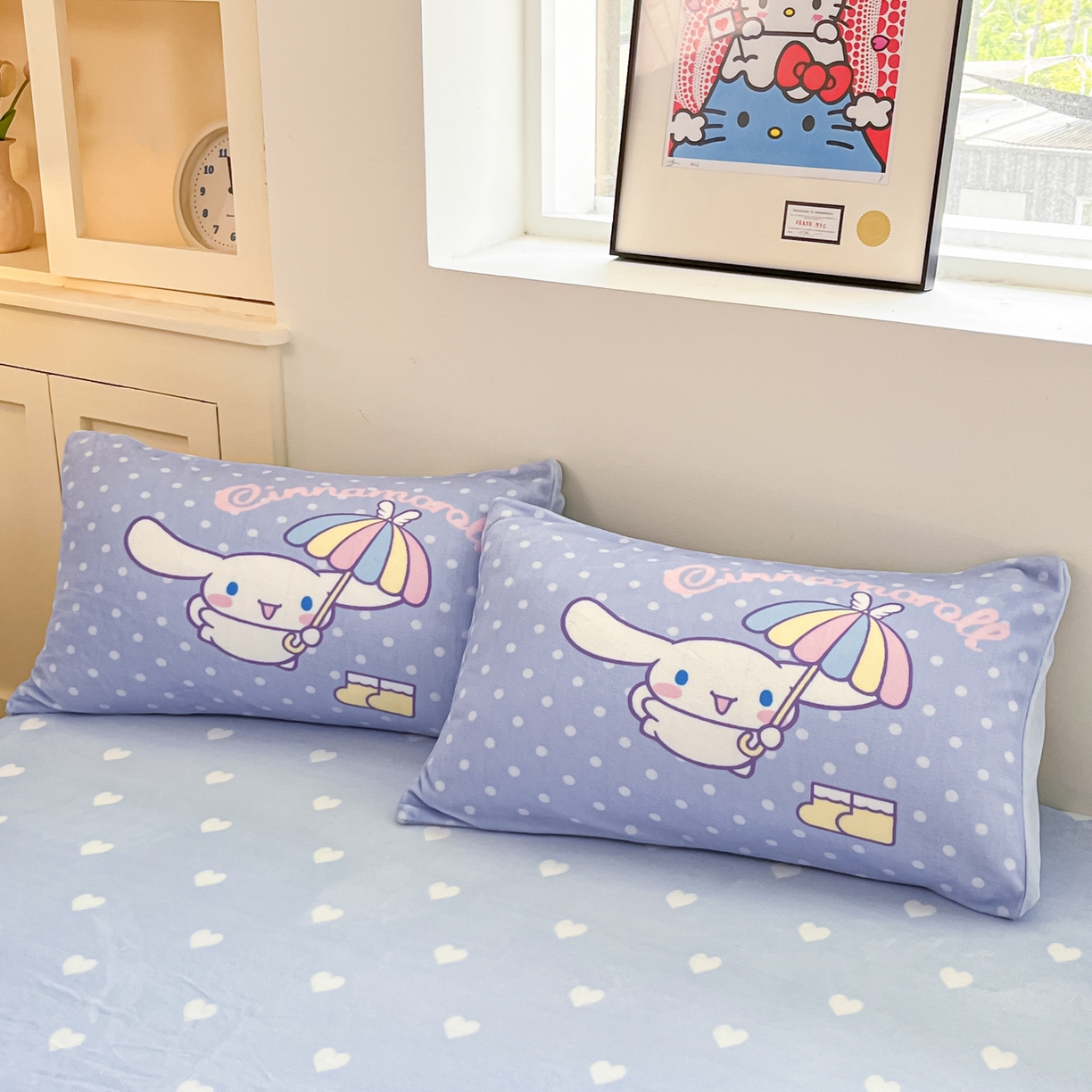 91家纺网 家纺一手货源 找家纺 博雅 2025新款三丽鸥正版授权高克重大版牛奶绒四件套 牛奶绒大版-欢乐大耳狗