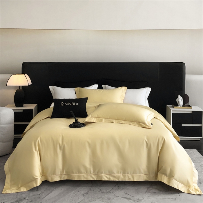 馨蕊家居 2025秋冬新品100S高奢典藏绣花四件套-巴塞罗那 巴塞罗那-黄