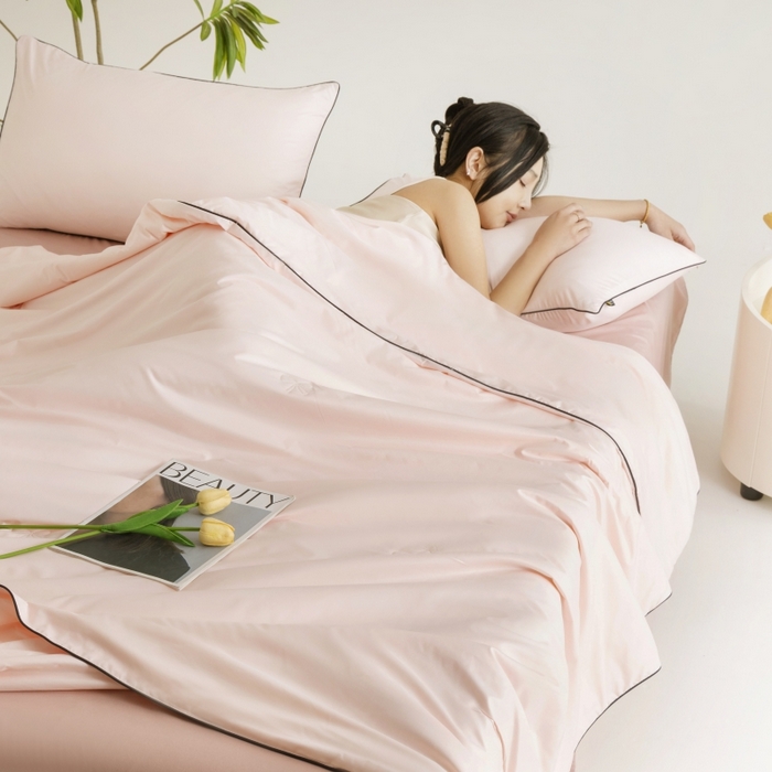 91家纺网 家纺一手货源 找家纺 （总）汣沐生活 2025新款水洗真丝夏被夏被四件套