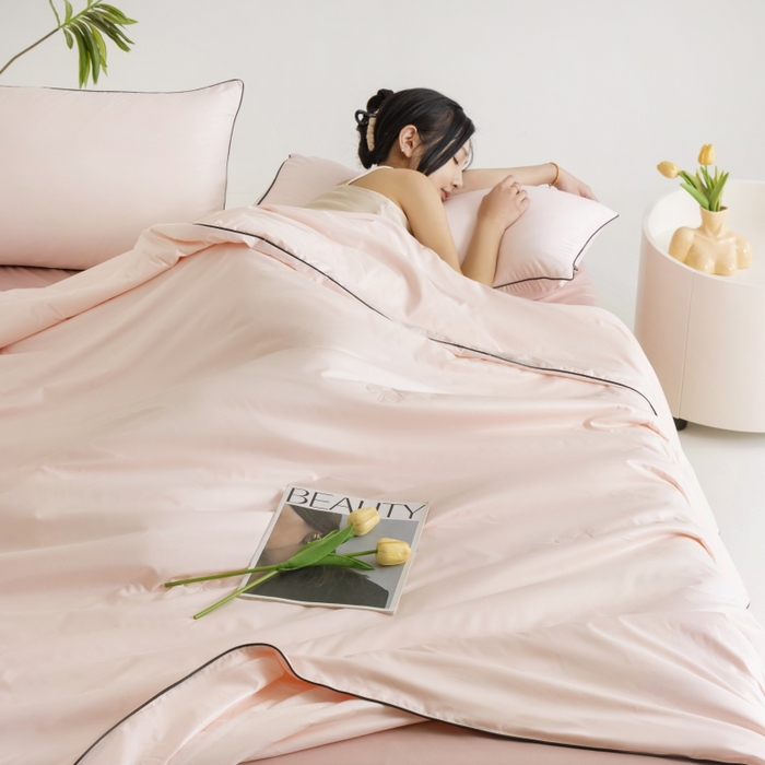 91家纺网 家纺一手货源 找家纺 （总）汣沐生活 2025新款水洗真丝夏被夏被四件套