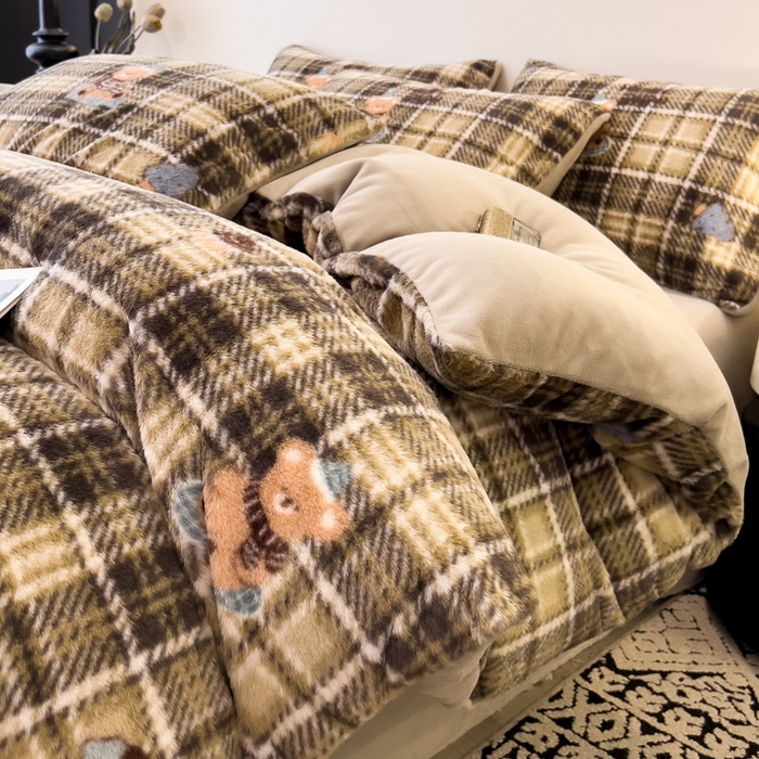 91家纺网 家纺一手货源 找家纺 （总）倾慕家纺 2025新款高克重兔毛绒保暖单被套