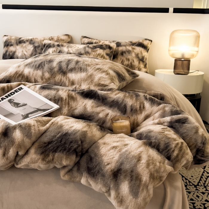 91家纺网 家纺一手货源 找家纺 倾慕家纺 2026新款高克重兔毛绒保暖单被套 绒韵