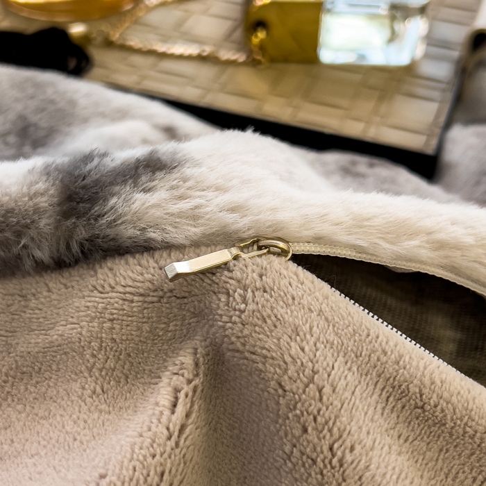 91家纺网 家纺一手货源 找家纺 倾慕家纺 2026新款高克重兔毛绒保暖四件套 疏影灰